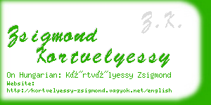 zsigmond kortvelyessy business card